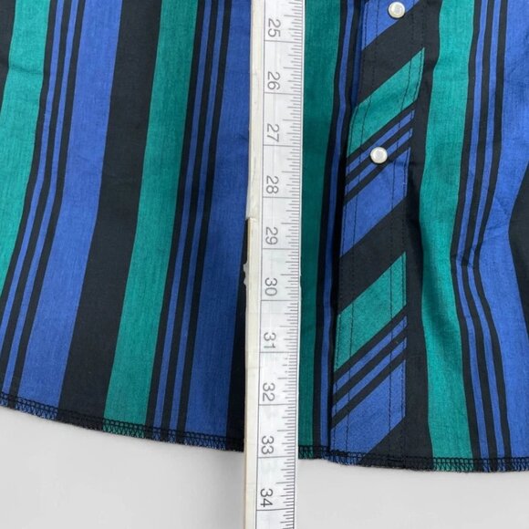 Wrangler Men's Western Shirt Dead Stock Vintage Snap Cowboy Short Sleeve 2XL - Picture 6 of 6